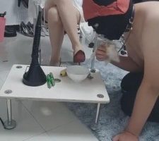 【乐爷】圈养奴第十四天脚喂食强制圣水 bf6636