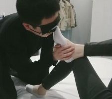 【晨希】原味船袜裸足踩脸 bf5769