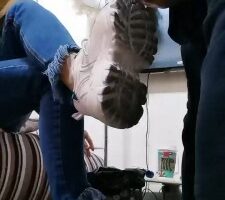 【成都叶子】超脏运动鞋棉袜气味羞辱/人体鞋刷 bf24273