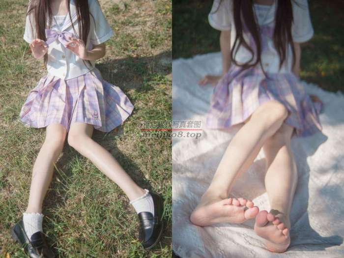 [Limerence]海蓝 白皙希腊脚 JK户外野餐