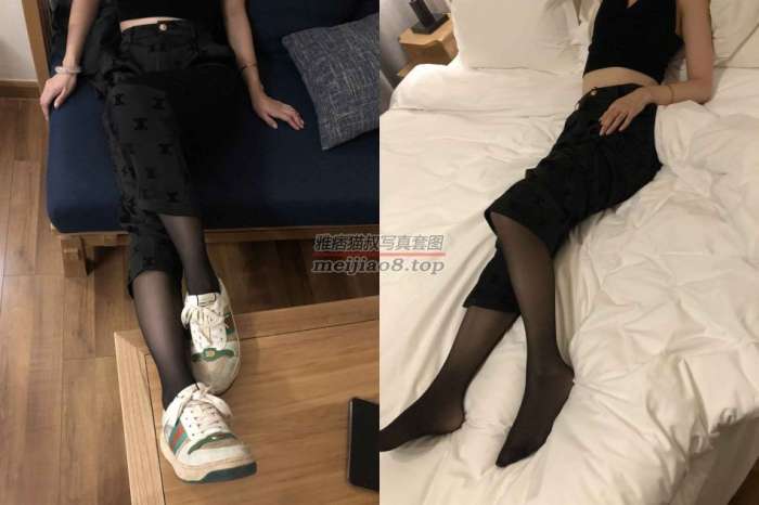 品尝刚刚毕业的女大学生职业裤里丝装的黑丝脚