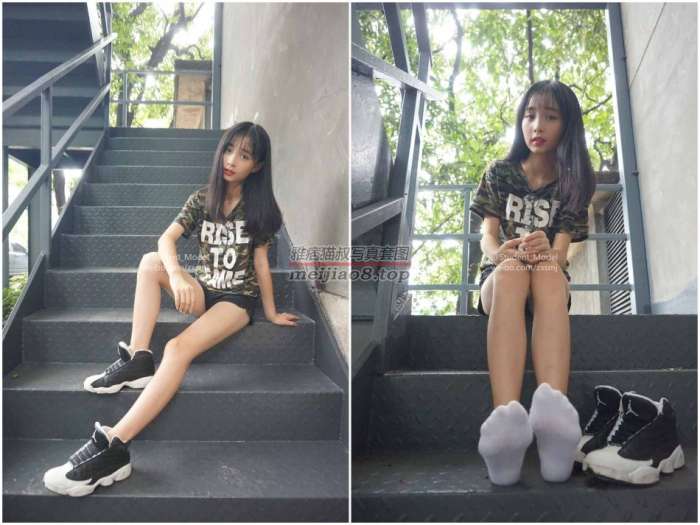 [Student_Model] 编号30-小龙猫 迷彩上衣与白嫩脚丫的完美结合