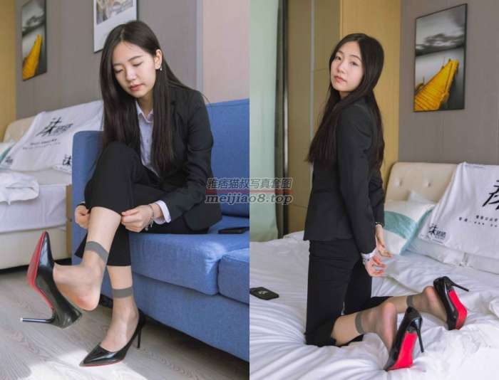 [袜啵啵]245期 小甜豆-高跟鞋、短灰丝