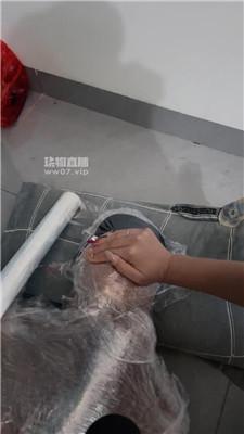 【汐汐】保鲜膜捆绑纹身大哥虐打 JS250704-51